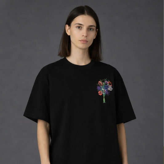 Just Want Peace Statement Unisex Oversized Tee