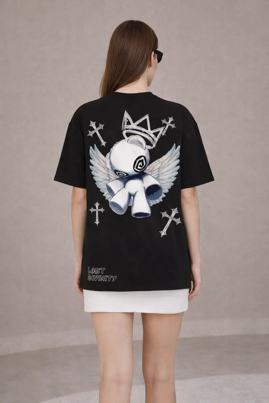 Broken Royalty Oversized Black Tshirt