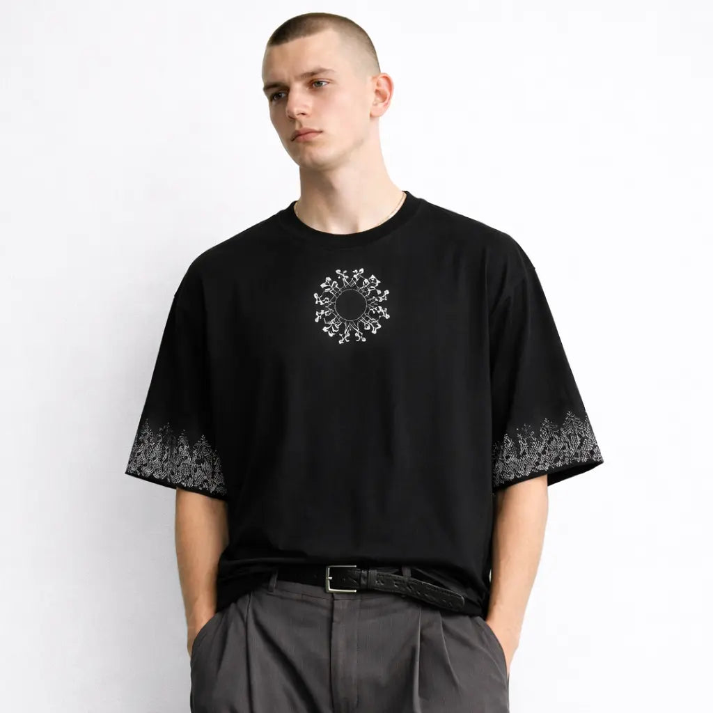 Back to Real Black Unisex Oversized Dropshoulder Tshirt