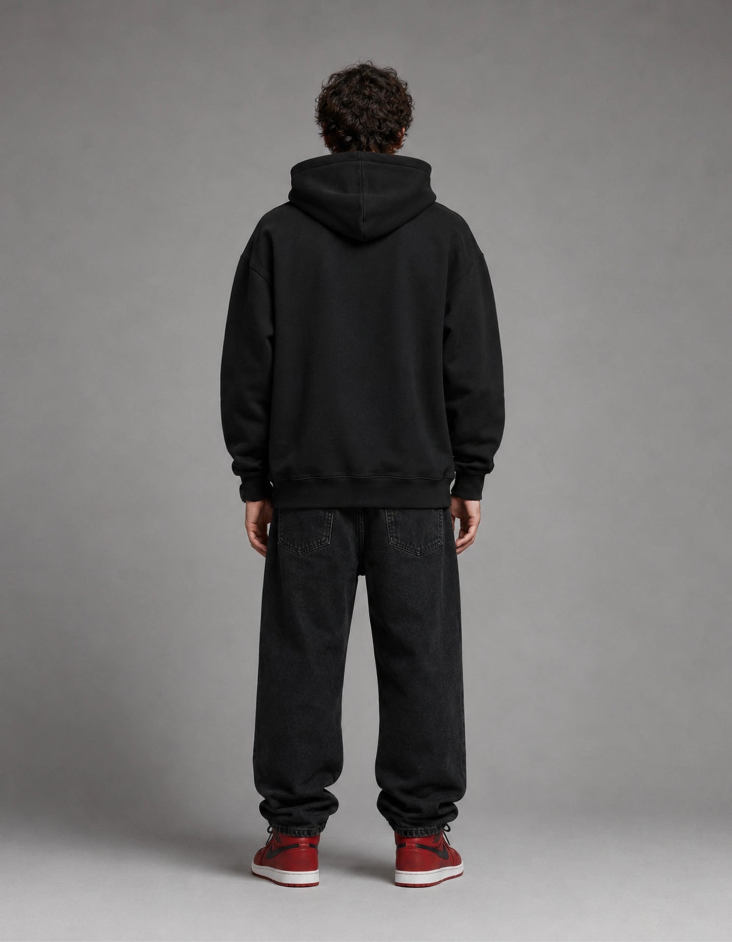 Black Worthy Hammer Graphic Streetwear Zip-Up Men’s Hoodie (360 GSM)