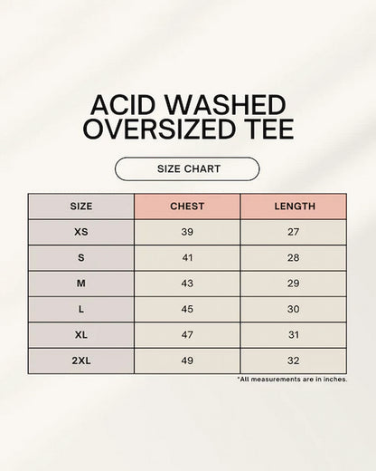 Stubborn Unisex Acid Washed Oversized T-Shirt