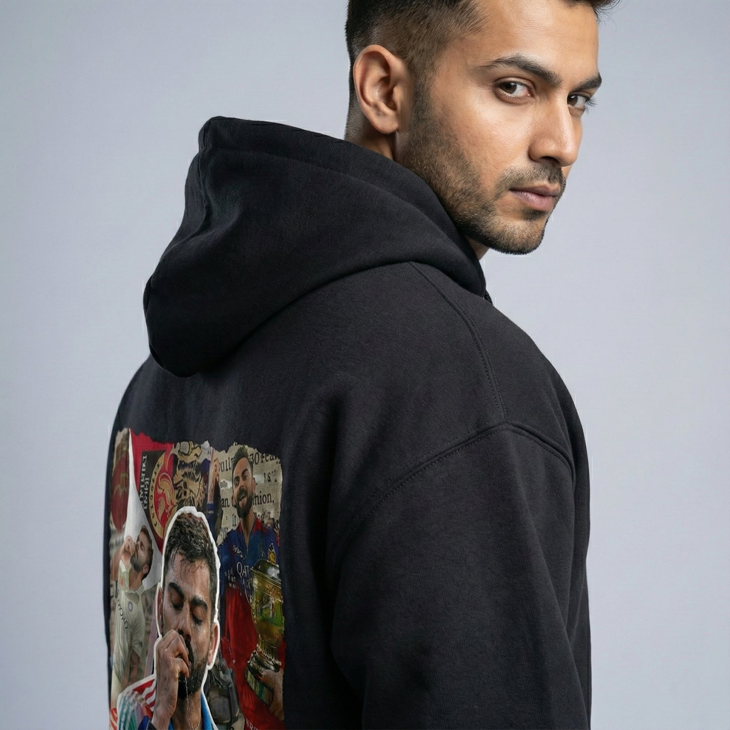 Virat Kohli Legacy 18 Premium Pull Over Hoodie – Black Summer Edition