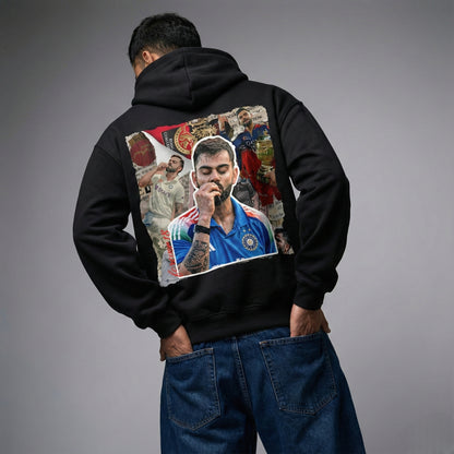 Virat Kohli Legacy 18 Premium Pull Over Hoodie – Black Summer Edition