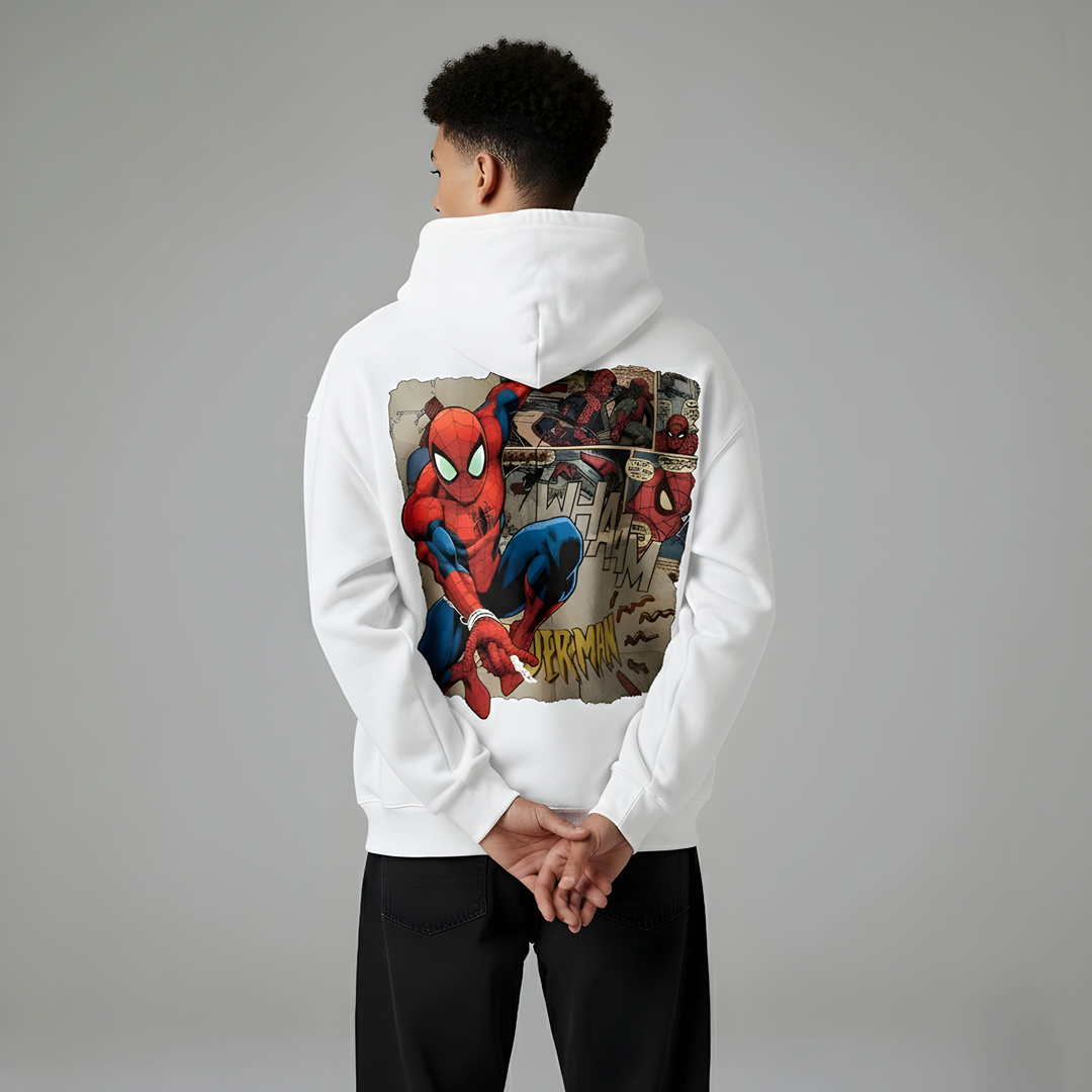 Spidey Originals White Regular Hoodie