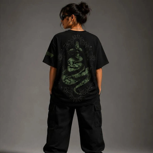 Venom Serpent tshirt design back look female