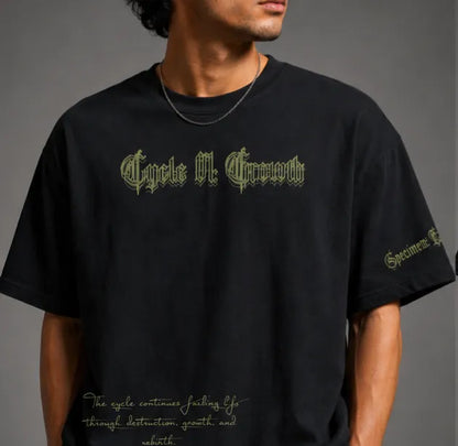 Cycle of Growth Streetwear Unisex Oversized T-Shirt