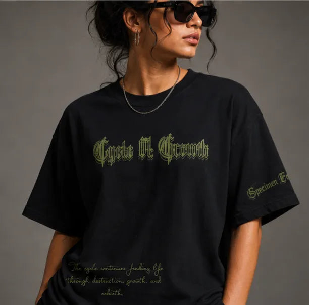 Cycle of Growth Streetwear Unisex Oversized T-Shirt
