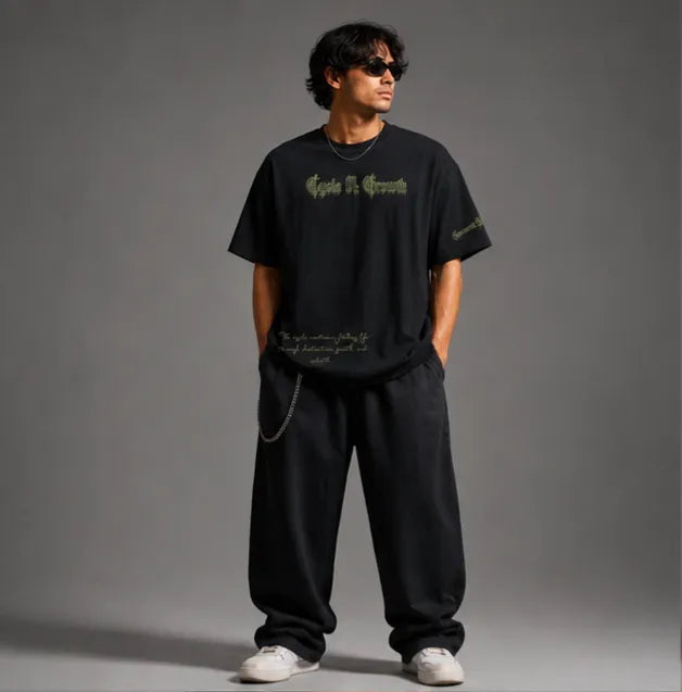 Cycle of Growth Streetwear Unisex Oversized T-Shirt