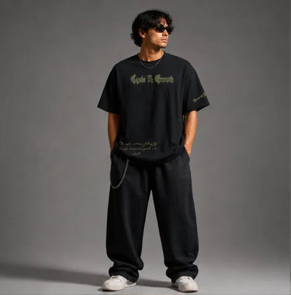 Cycle of Growth Streetwear Unisex Oversized T-Shirt