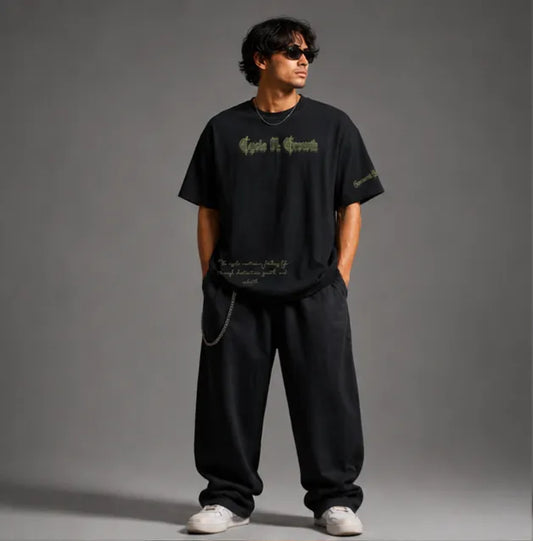 Cycle of Growth Streetwear Unisex Oversized T-Shirt