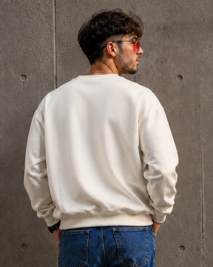 White Bad Decisions Graphic Streetwear Men’s Sweatshirt (350 GSM)