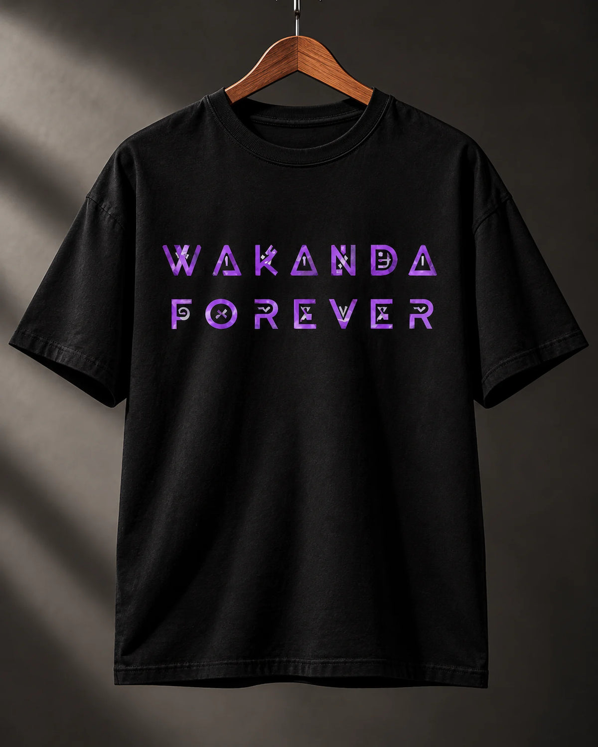Black Wakanda Forever Graphic Men’s Oversized T-Shirt (240 GSM)