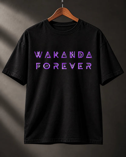 Black Wakanda Forever Graphic Men’s Oversized T-Shirt (240 GSM)