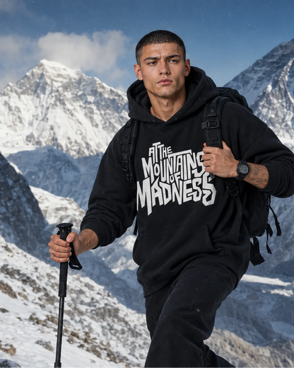 Black Mountains of Madness Graphic Streetwear Men’s Hoodie (360 GSM)