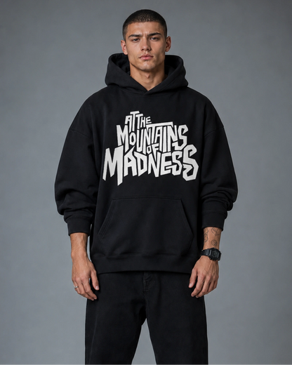 Black Mountains of Madness Graphic Streetwear Men’s Hoodie (360 GSM)