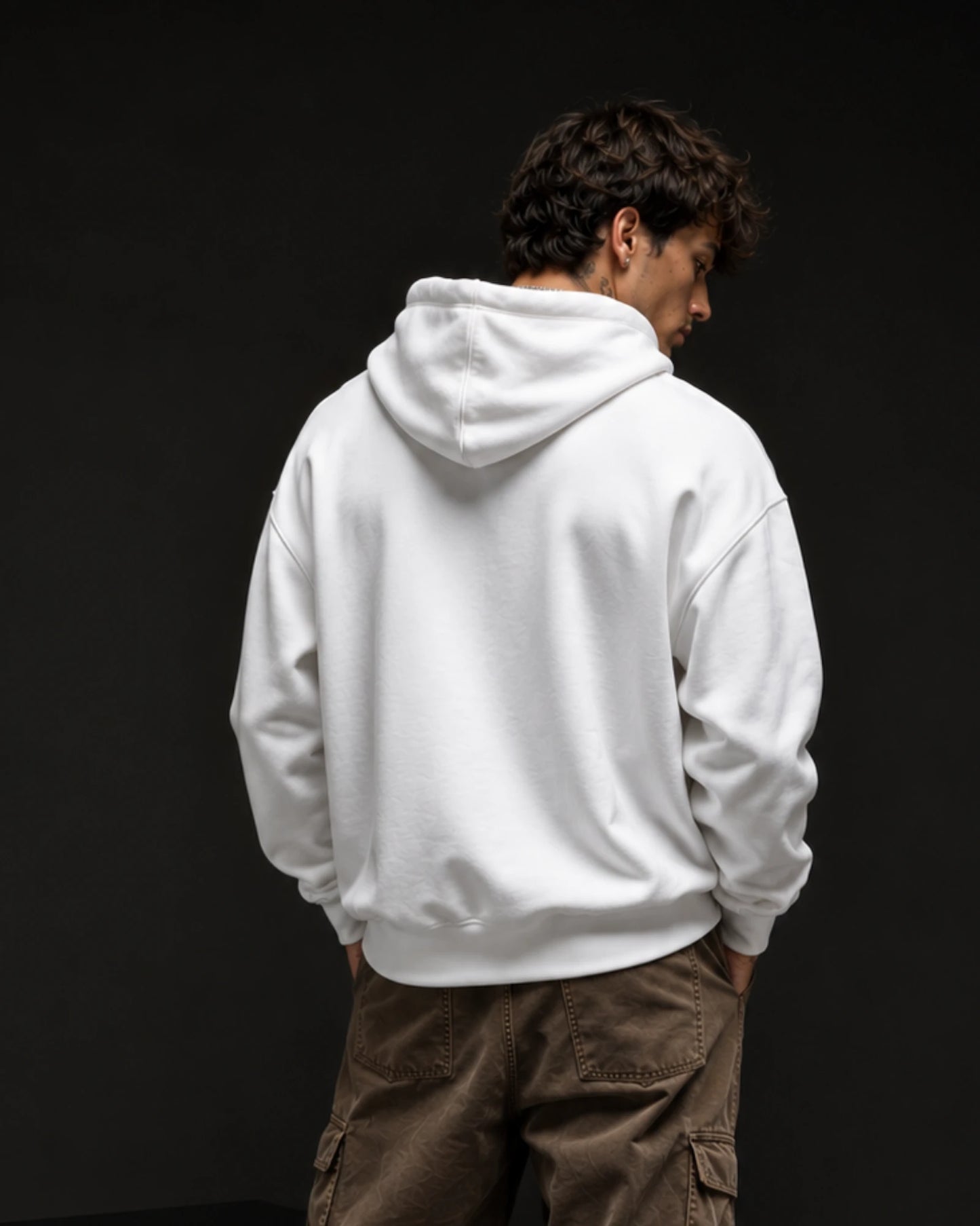 White Parker Spider Graphic Men’s Hoodie (360 GSM)