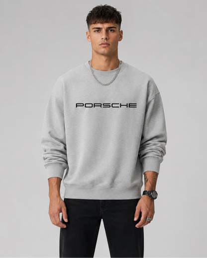 Grey Porsche GT3 RS Graphic Streetwear Men’s Sweatshirt (350 GSM)
