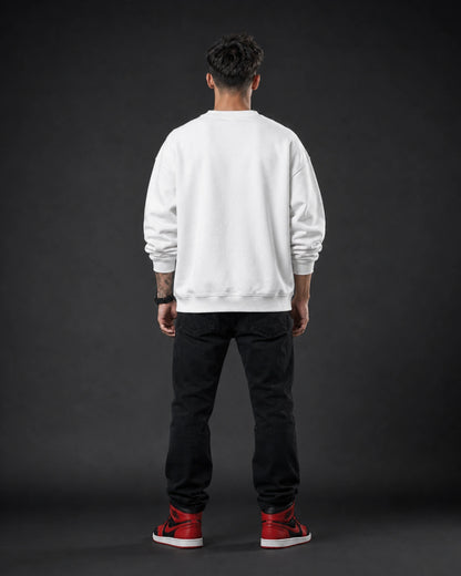 White Spider Mask Graphic Streetwear Men’s Sweatshirt (350 GSM)
