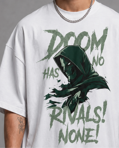 White Doom Supervillain Graphic Men’s Oversized T-Shirt (260 GSM)