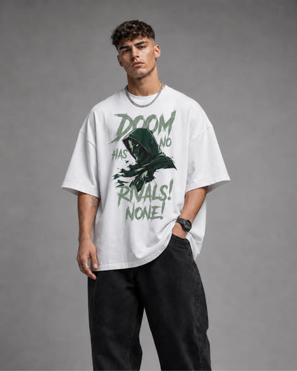 White Doom Supervillain Graphic Men’s Oversized T-Shirt (260 GSM)
