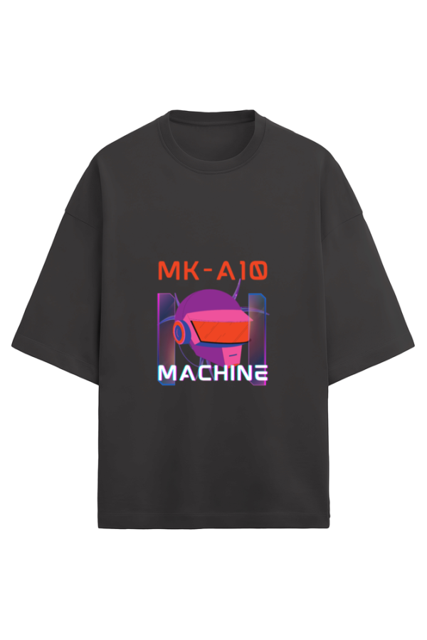 MKA10 Machine Cyberpunk Unisex Drop Shoulder Oversized T-Shirt - Image 3