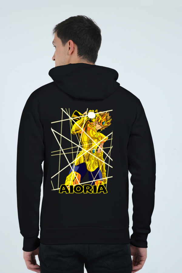Aioria Anime Graphic Men's Zip Hoodie
