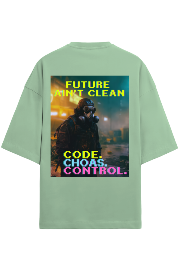 Code. Chaos. Control Cyberpunk Unisex Oversized T-Shirt