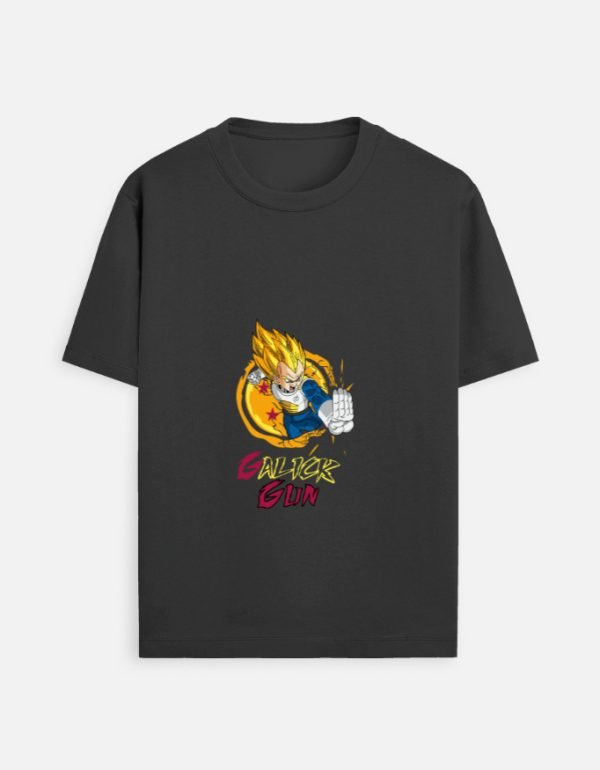 Galick Gun Saiyan Glow-in-the-Dark Men’s Black T-Shirt